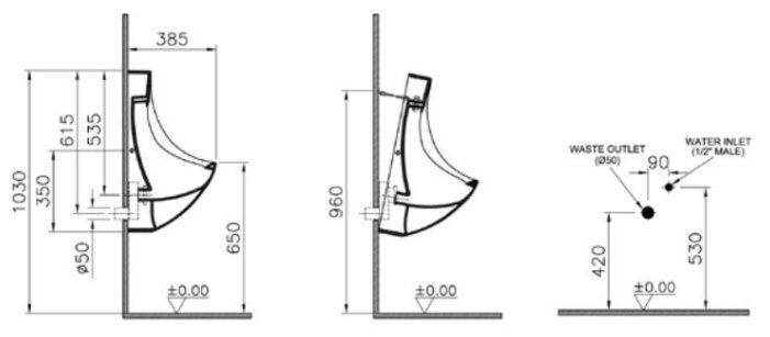 Писсуар Vitra Arkitekt 4106B003-5291, фото 4