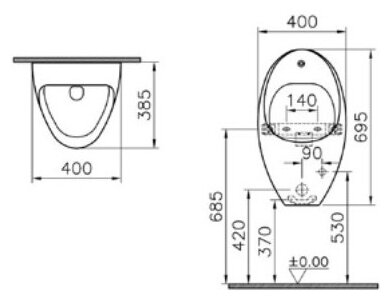 Писсуар Vitra Arkitekt 4106B003-5200, фото 3