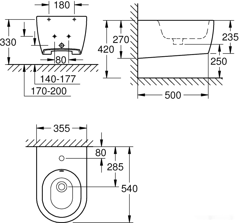 Биде Grohe Essence 3957400H, фото 2