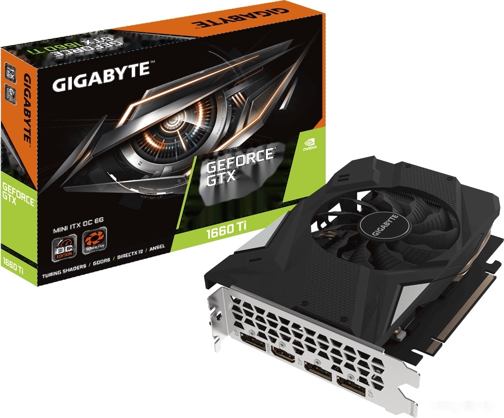 Видеокарта Gigabyte GeForce GTX 1660 Ti Mini ITX OC 6GB GDDR6 GV-N166TIXOC-6GD, фото 5