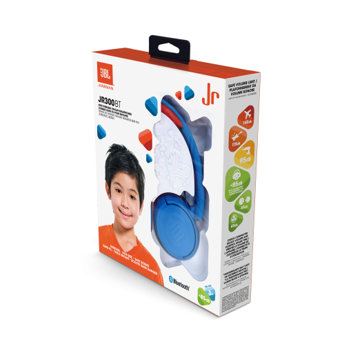 Наушники-гарнитура JBL JR300BT Uno (синий/оранжевый), фото 1