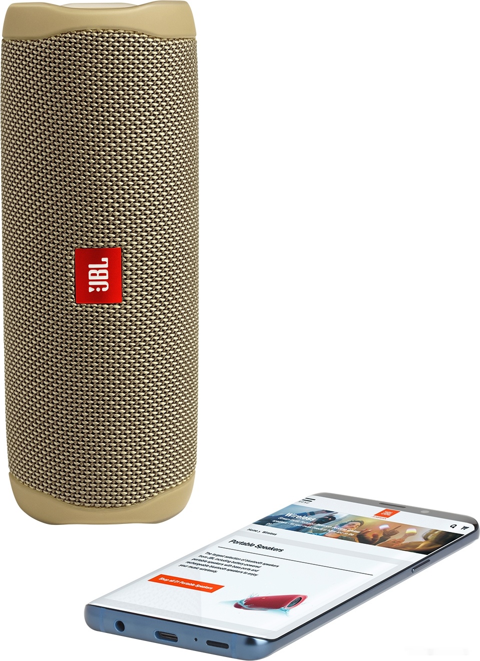 Беспроводная колонка JBL Flip 5 (песочный), фото 6