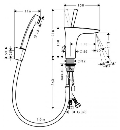 Смеситель Hansgrohe Puravida 15275400, фото 2