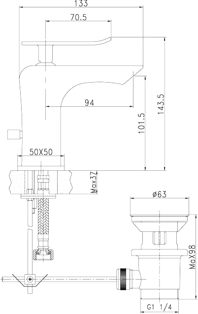Смеситель Lemark Contest LM5806CW для раковины, фото 3