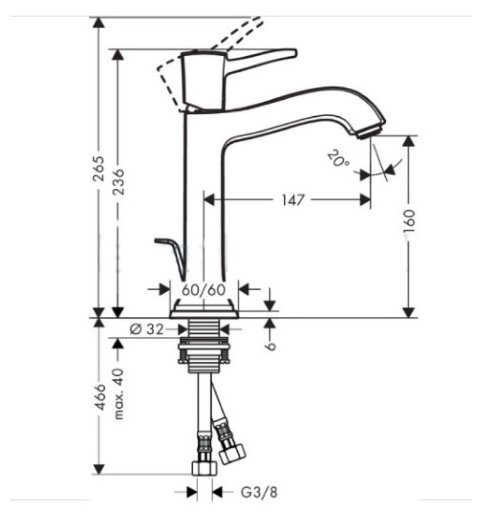 Смеситель Hansgrohe Metropol Classic 31302090, фото 2