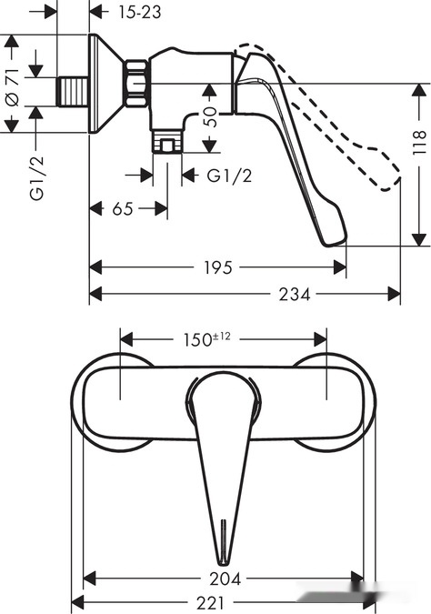 Смеситель Hansgrohe Novus 71926000, фото 2