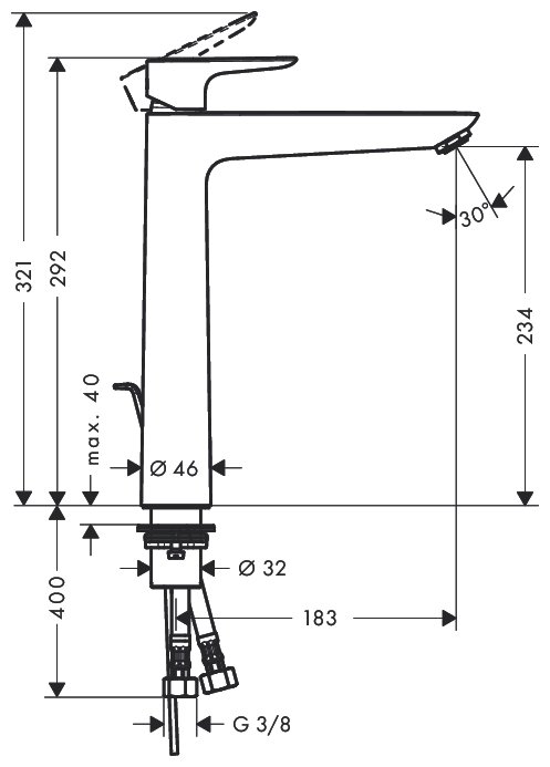 Смеситель Hansgrohe Talis E 71716000, фото 2
