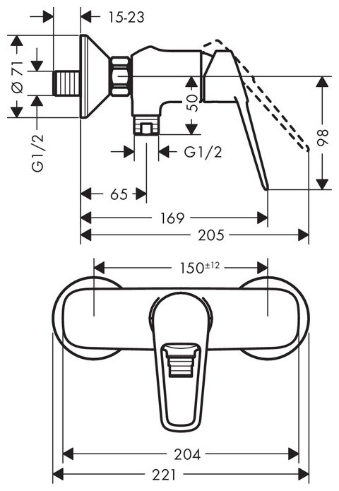 Смеситель Hansgrohe Novus Loop 71360000, фото 2