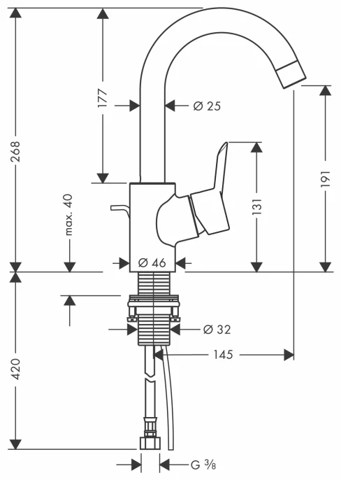 Смеситель Hansgrohe Focus S 31710000, фото 2