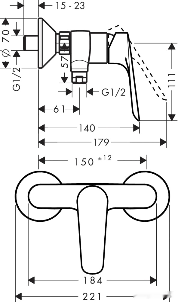Смеситель Hansgrohe Logis E 71610000, фото 2