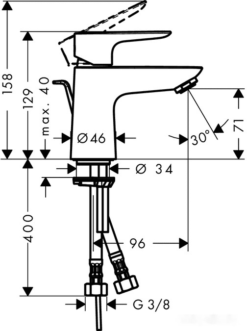 Смеситель Hansgrohe Talis E 71700000, фото 2