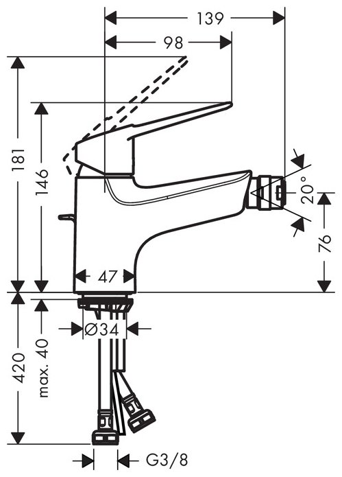 Смеситель Hansgrohe Novus Loop 71233000, фото 2