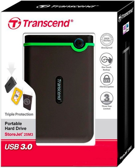 Внешний жёсткий диск Transcend TS1TSJ25M3S (Silver), фото 6