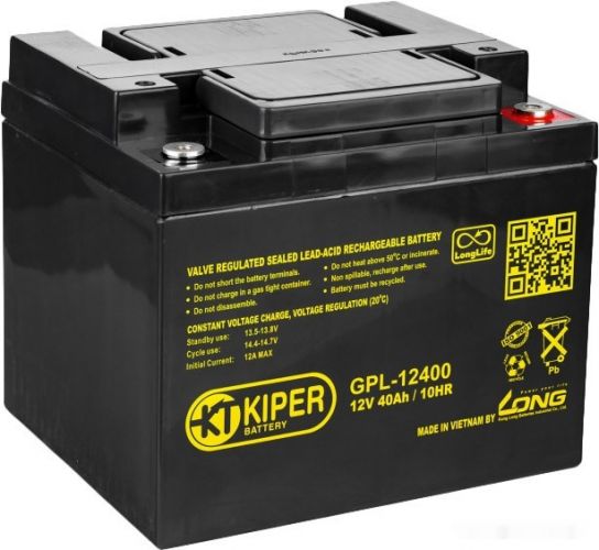 Аккумулятор для ИБП Kiper GPL-12400 (12В/40 А·ч)