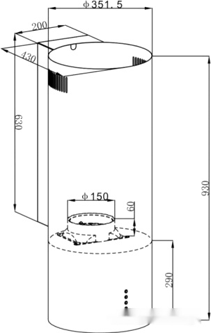 Кухонная вытяжка HOMSair Art 1050WL 35 (черный), фото 2