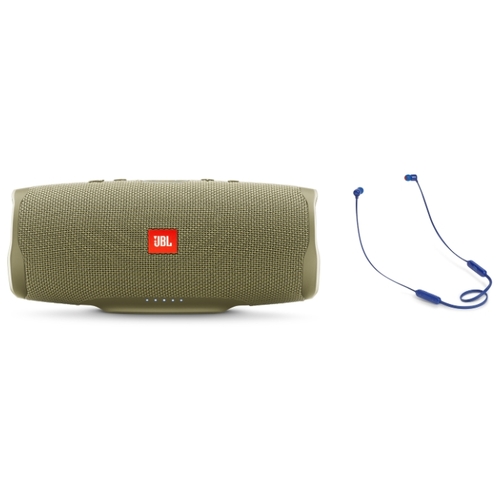 Портативная акустика JBL Charge 4 + наушники T110BT синий, фото 3