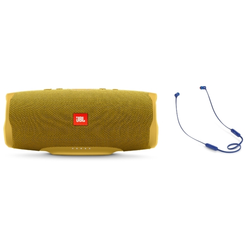 Портативная акустика JBL Charge 4 + наушники T110BT синий, фото 2