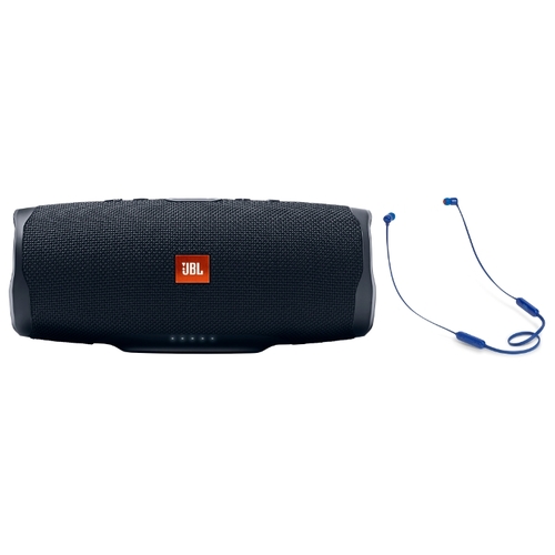 Портативная акустика JBL Charge 4 + наушники T110BT синий, фото 9