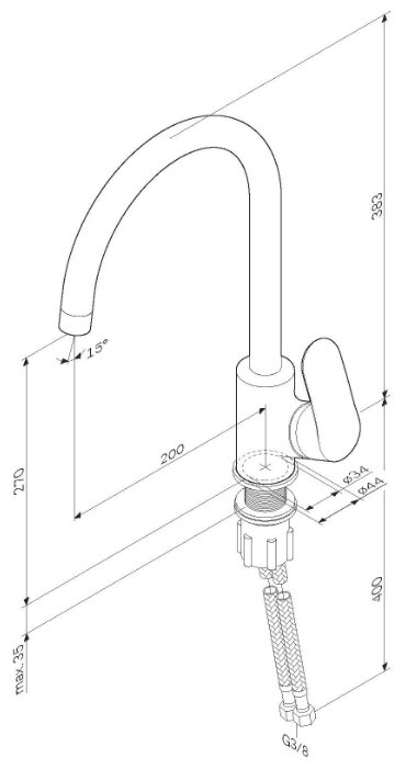 Смеситель Am.Pm Like F8007111, фото 4