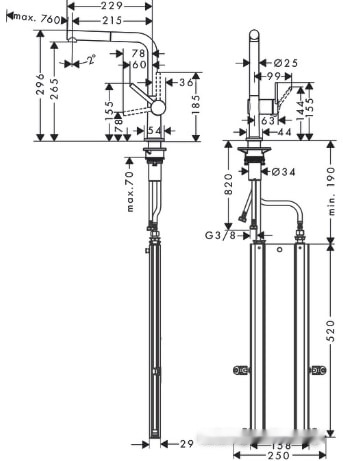 Смеситель Hansgrohe Talis M54 72809000, фото 2