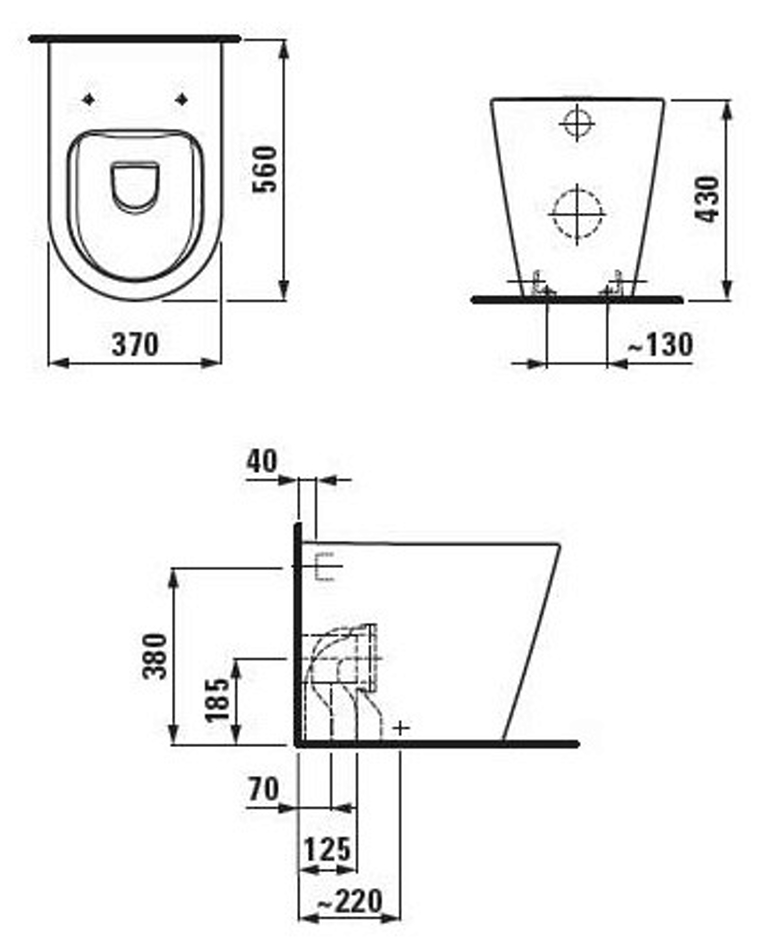 Унитаз Laufen Kartell Rimless 8.2333.6.000.000.1, фото 2