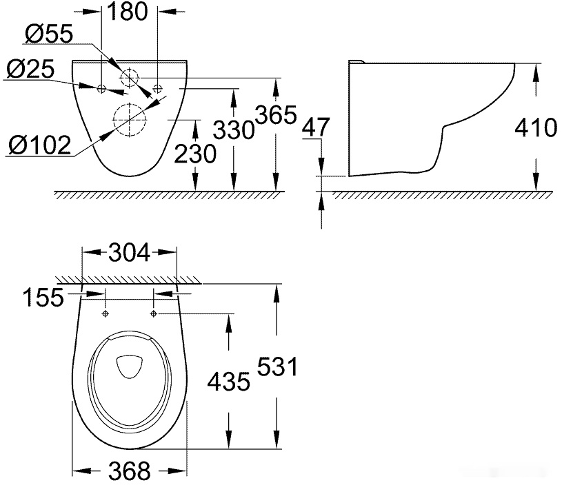Унитаз Grohe Bau 39427000+39493000+38721001, фото 8