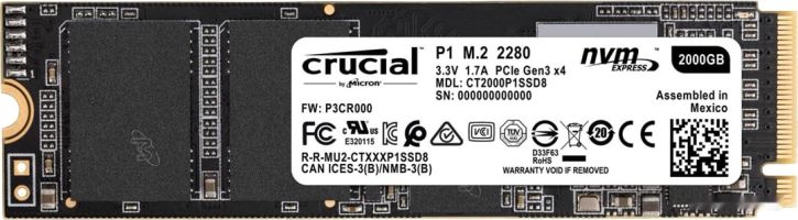 SSD Crucial P1 2TB CT2000P1SSD8
