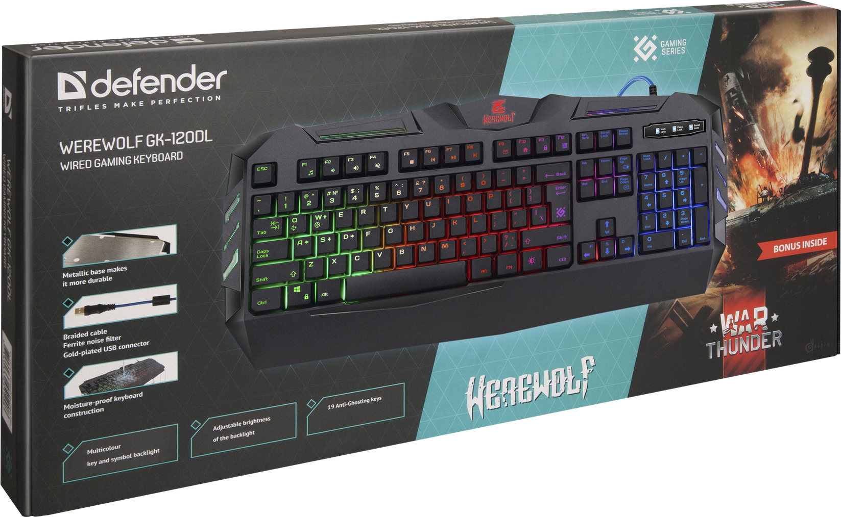 Клавиатура Defender Werewolf GK-120DL, фото 3