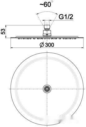 Верхний душ Armatura 842-371-00-BL