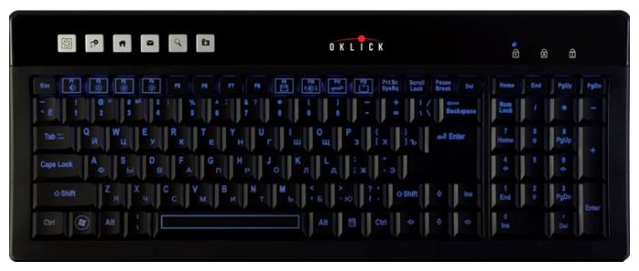 Клавиатура Oklick 490 S Illuminated Keyboard Black USB