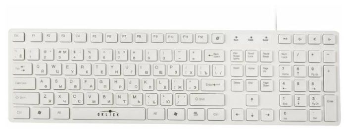 Клавиатура Oklick 556S White USB