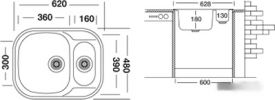 Кухонная мойка Kromevye EX 155 D