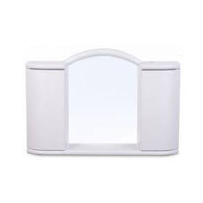 Шкаф с зеркалом для ванной Berossi Арго АС 11904000 (Белый мрамор)