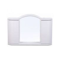 Шкаф с зеркалом для ванной Berossi Арго АС 11904000 (Белый мрамор)