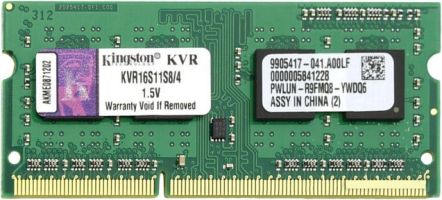 Модуль памяти Kingston ValueRAM 4GB DDR3 SO-DIMM PC3-12800