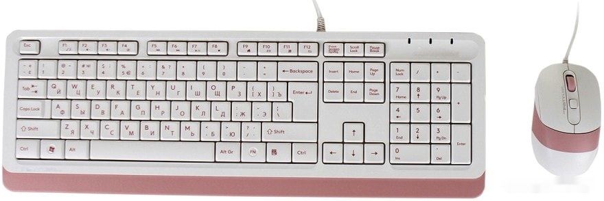 Клавиатура + мышь A4Tech Fstyler F1010 (белый/розовый)