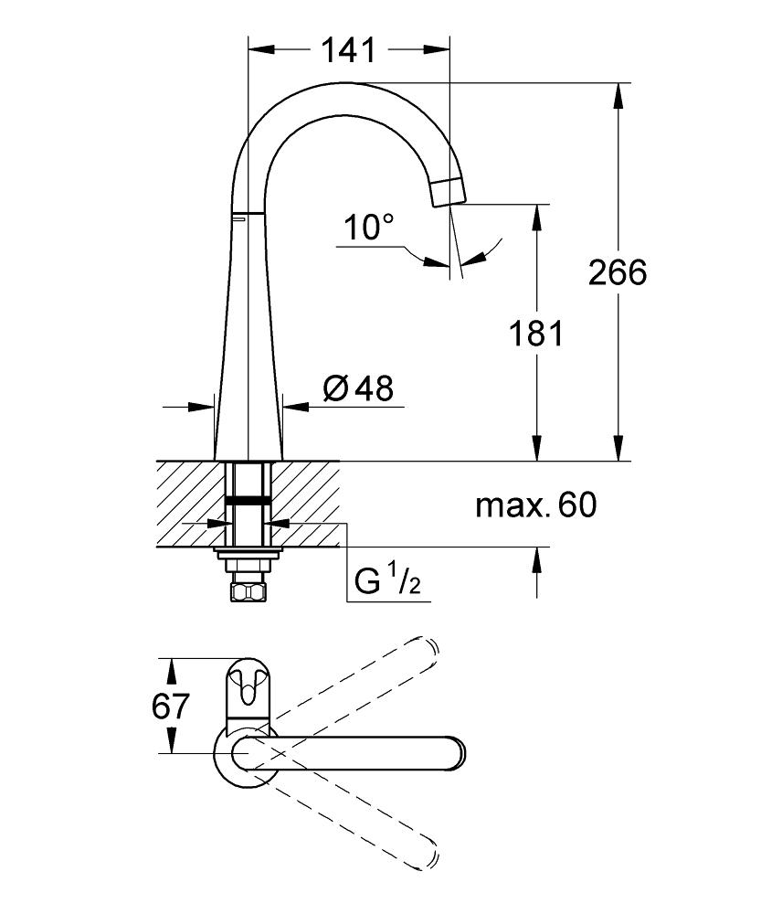 Смеситель Grohe ZEDRA 30026000, фото 2