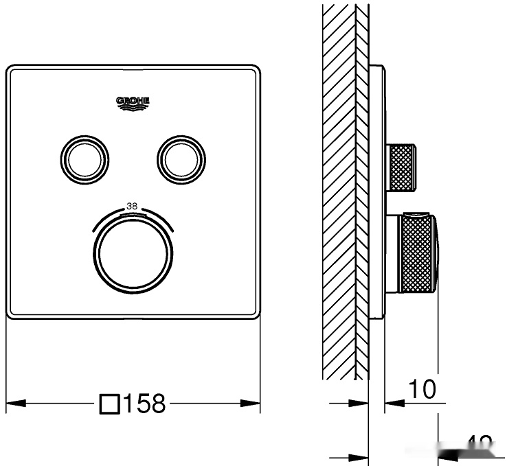 Смеситель Grohe Grohtherm SmartControl 29124000, фото 2