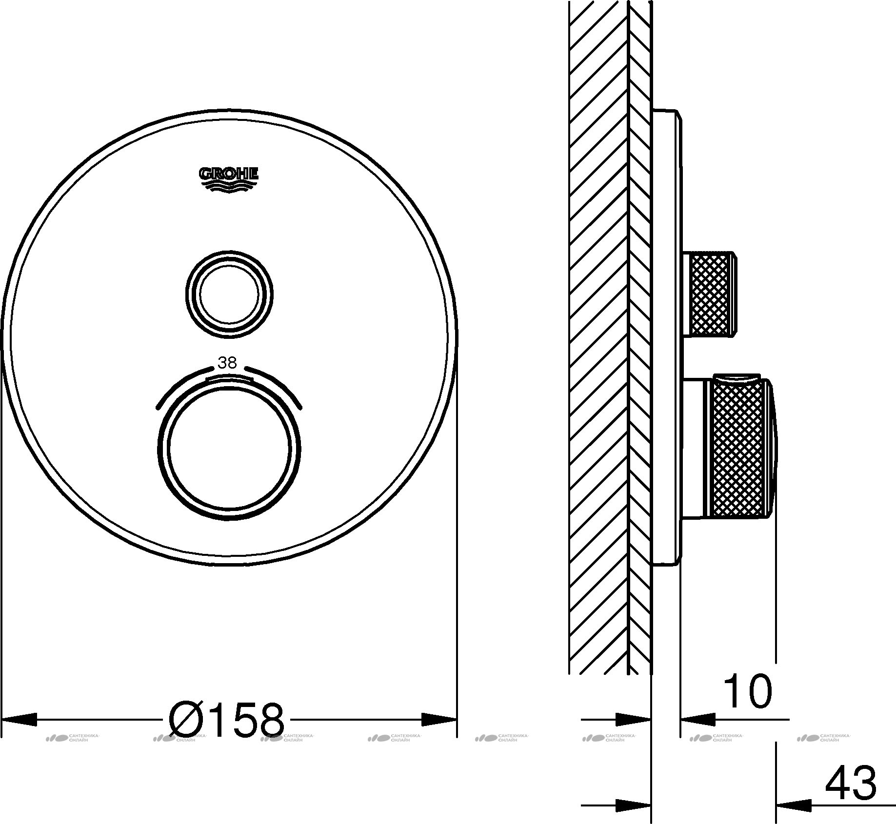 Термостат Grohe Grohtherm SmartControl 29118000 для душа, фото 3
