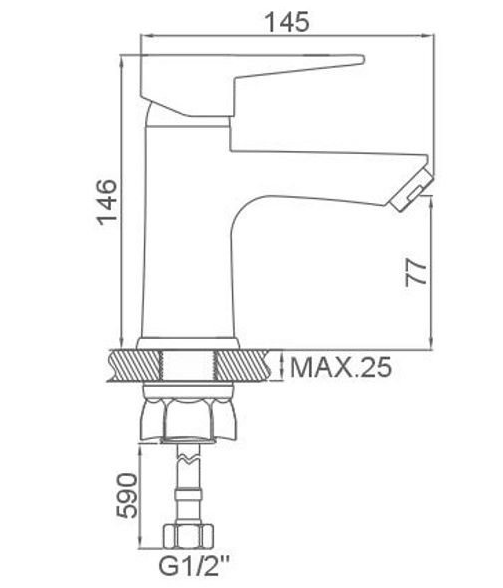 Смеситель Loffrey LF81012W, фото 4