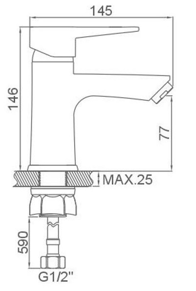 Смеситель Loffrey LF81012W, фото 2