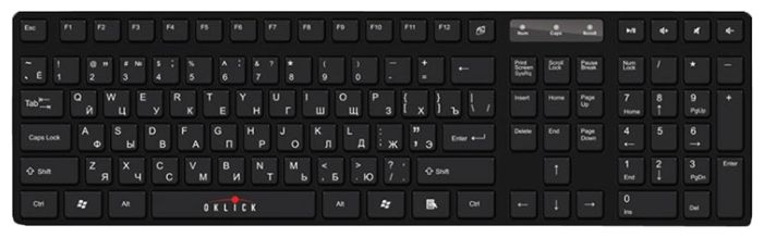 Клавиатура Oklick 570 M Multimedia Keyboard Black USB