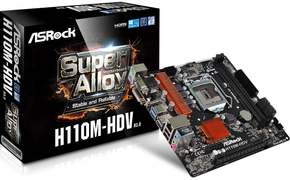 Материнская плата ASROCK H110M-HDV R3.0, фото 2