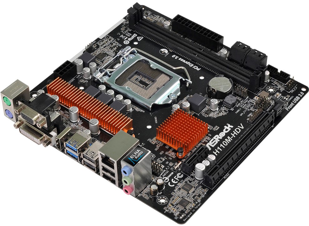 Материнская плата ASROCK H110M-HDV R3.0, фото 3