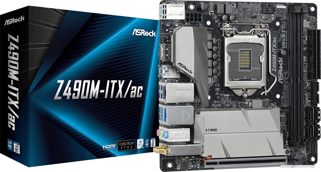 Материнская плата ASROCK Z490M-ITX/ac, фото 6