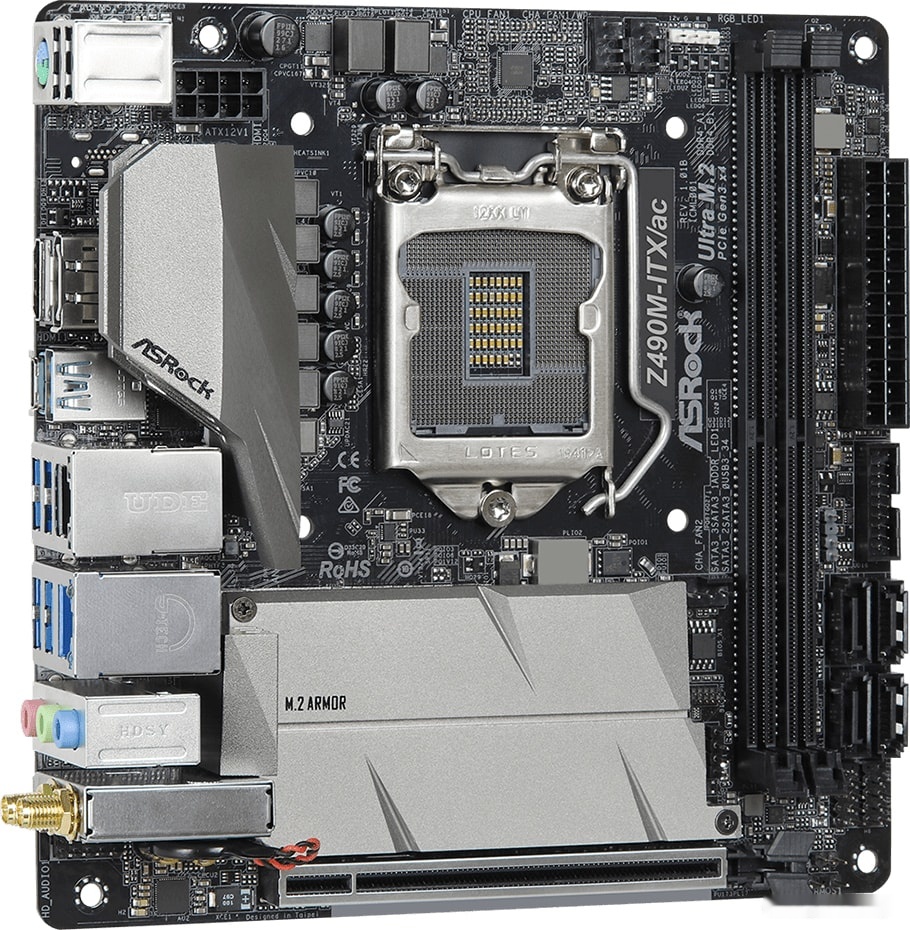 Материнская плата ASROCK Z490M-ITX/ac, фото 2