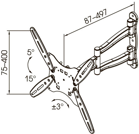Кронштейн Kromax TECHNO-5, фото 3