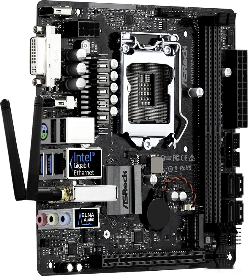 Материнская плата ASROCK H310CM-ITX/ac, фото 3