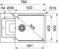 Кухонная мойка Franke UBG 611-78L (оникс)