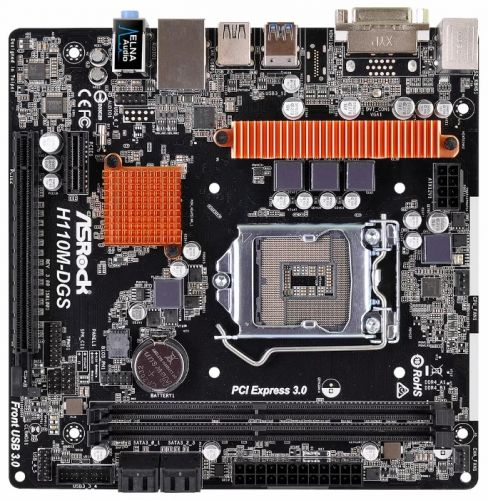 Материнская плата ASROCK H110M-DGS R3.0